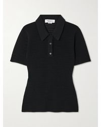 Victoria Beckham - Polohemd Aus Pointelle-Strick - Lyst