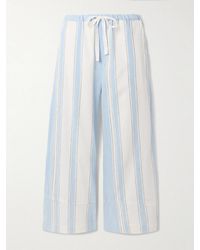 lemlem - Desta Striped Cotton-Blend Wide-Leg Pants - Lyst