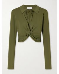 Violante Nessi - Gathered Knotted Cropped Top - Lyst