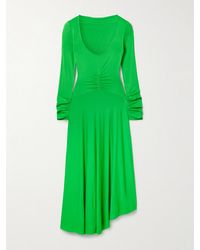 Acne Studios - Ruched Stretch-Jersey Maxi Dress - Lyst