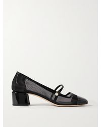 Jimmy Choo - Elisa 45 Mesh And Patent-Leather Mary Jane Pumps - Lyst