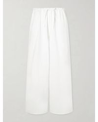 Les Vacances d'Irina - The Pantaloons Cotton-Poplin Wide-Leg Pants - Lyst