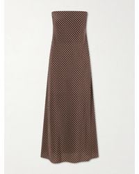 Matteau - Bias Polka-Dot Silk-Crepe De Chine Midi Dress - Lyst