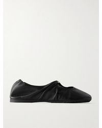 Loewe - Pebble Embellished Leather Ballet Flats - Lyst