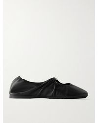 Loewe - Pebble Embellished Leather Ballet Flats - Lyst