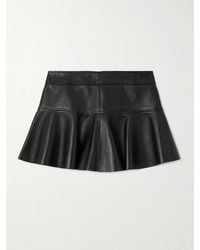 Tom Ford - Ruffled Leather Mini Skirt - Lyst
