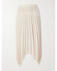 Isabel Marant - Felixa Asymmetric Pleated Satin-Crepe Midi Skirt - Lyst