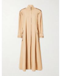 Chloé - Ruched Organic Cotton-Poplin Trench Coat - Lyst