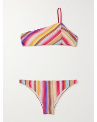 Missoni - Mare Asymmetrischer Badeanzug Aus Gestreiftem Häkelstrick - Lyst