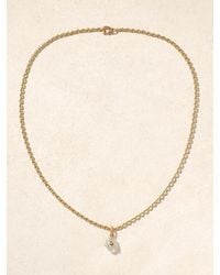 Irene Neuwirth - Tropical Flower Kette Aus 18 Karat Mit Aquamarinen - Lyst