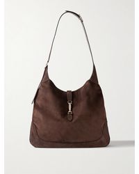 Gucci - Sac À Main En Daim À Finitions En Cuir Jackie 1961 - Lyst