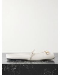 Gucci - Ballerinas Aus Leder Mit „Horsebit“-Detail - Lyst