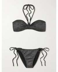 Lisa Marie Fernandez - Metallic Jacquard Halterneck Bikini - Lyst