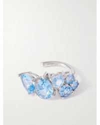 Completedworks - Rhodium-Plated Recycled And Synthetic Spinel Ear Cuff - Lyst