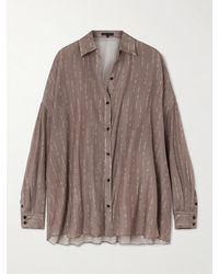 Kiki de Montparnasse - Oversized Printed Cotton And Silk-Blend Shirt - Lyst
