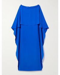 Valentino Garavani - Cape-Effect Silk-Georgette Midi Dress - Lyst