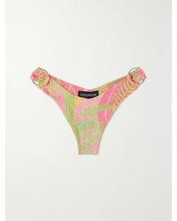 retroféte - Kailey Embellished Printed Bikini Briefs - Lyst