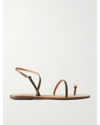 Amanu - The Marrakech Embellished Leather Flats - Lyst