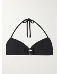 Matteau - Embellished Stretch Recycled Halterneck Bikini Top - Lyst