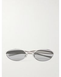 Bottega Veneta - Sardine Oval-Frame-Tone Sunglasses - Lyst