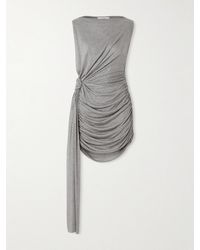 Alex Perry - Knotted Draped Ruched Jersey Mini Dress - Lyst