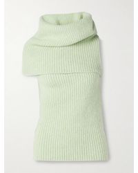 Rick Owens - Draped Ribbed-Knit Turtleneck Sweater - Lyst