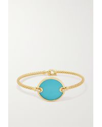David Yurman 18-karat Gold, Enamel And Diamond Bracelet - Blue