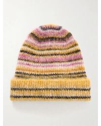 Isabel Marant - Morenne Striped Mohair-Blend Beanie - Lyst