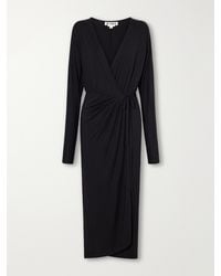 ÉTERNE - Daria Draped Stretch-Modal Jersey Midi Wrap Dress - Lyst