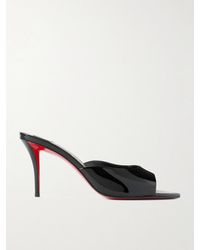 Christian Louboutin - Miss Z 80 Patent-Leather Mules - Lyst