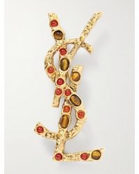 Saint Laurent - Cassandre Brooch - Lyst