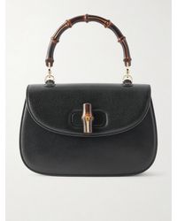 Gucci - Bamboo 1947 Medium Leather Clutch - Lyst