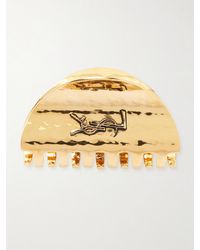 Saint Laurent - Cassandre-Tone Hair Clip - Lyst