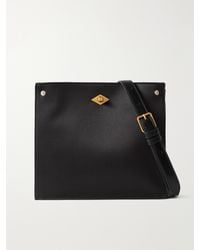Metier - Stowaway Leather-Trimmed Satin Shoulder Bag - Lyst