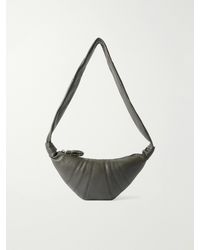Lemaire - Croissant Small Paneled Textured-Leather Shoulder Bag - Lyst