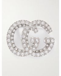 Gucci - Marmont-Tone Crystal Brooch - Lyst