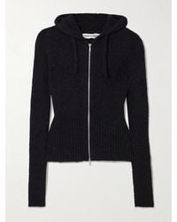 Our Legacy - Compact Hooded Ribbed Brushed Alpaca-Blend Cardigan - Lyst