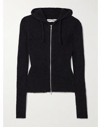 Our Legacy - Compact Hooded Ribbed Brushed Alpaca-Blend Cardigan - Lyst