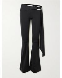 Conner Ives - Embellished Draped Stretch-Jersey Flared Track Pants - Lyst