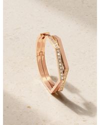 Repossi - Antifer Medium Einzelne Creole Aus 18 Karat Roségold Mit Diamanten - Lyst