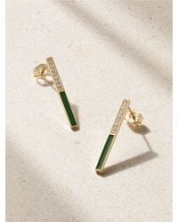 Alison Lou - Medium Linear 14-Karat, Diamond And Enamel Earrings - Lyst
