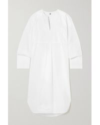 Totême Oversized Cotton-poplin Shirt Dress - White