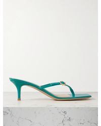 Gianvito Rossi - Vernice 55 Mules Aus Leder Mit Schnalle - Lyst