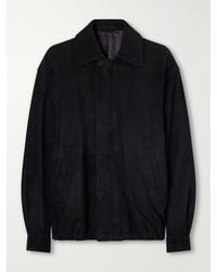Ssstein - Paneled Gathered Suede Jacket - Lyst