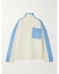 JW Anderson - Two-Tone Knitted Turtleneck Sweater - Lyst