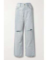 GRLFRND Bella Boyfriend-jeans In Distressed-optik - Blau