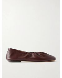 Le Monde Beryl - Mica Gathered Leather Ballet Flats - Lyst