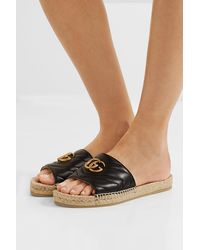 gucci women's leather espadrille sandals