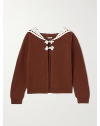 Bode - Astoria Sequin-Embellished Wool And Cashmere-Blend Cardigan - Lyst
