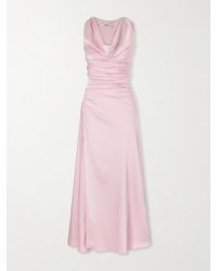 Jonathan Simkhai - Melaney Draped Gathered Satin Gown - Lyst